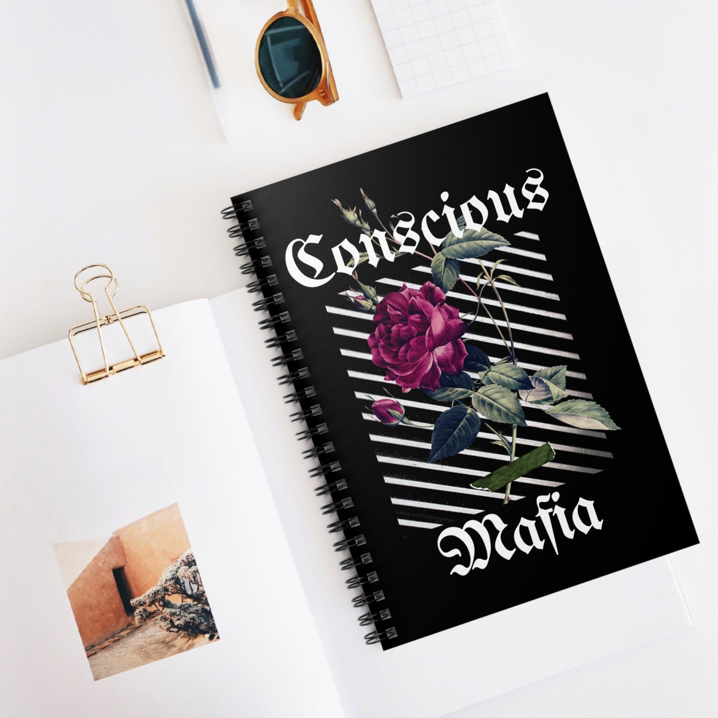 CONSCIOUS MAFIA "Rose" Spiral Notebook
