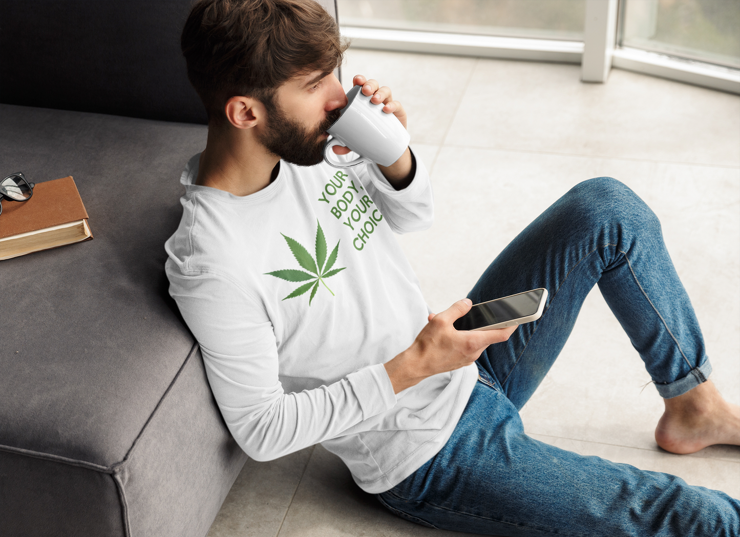 Men's "Your Body, Your Choice" Long-Sleeve T-Shirt | ConsciousMafia