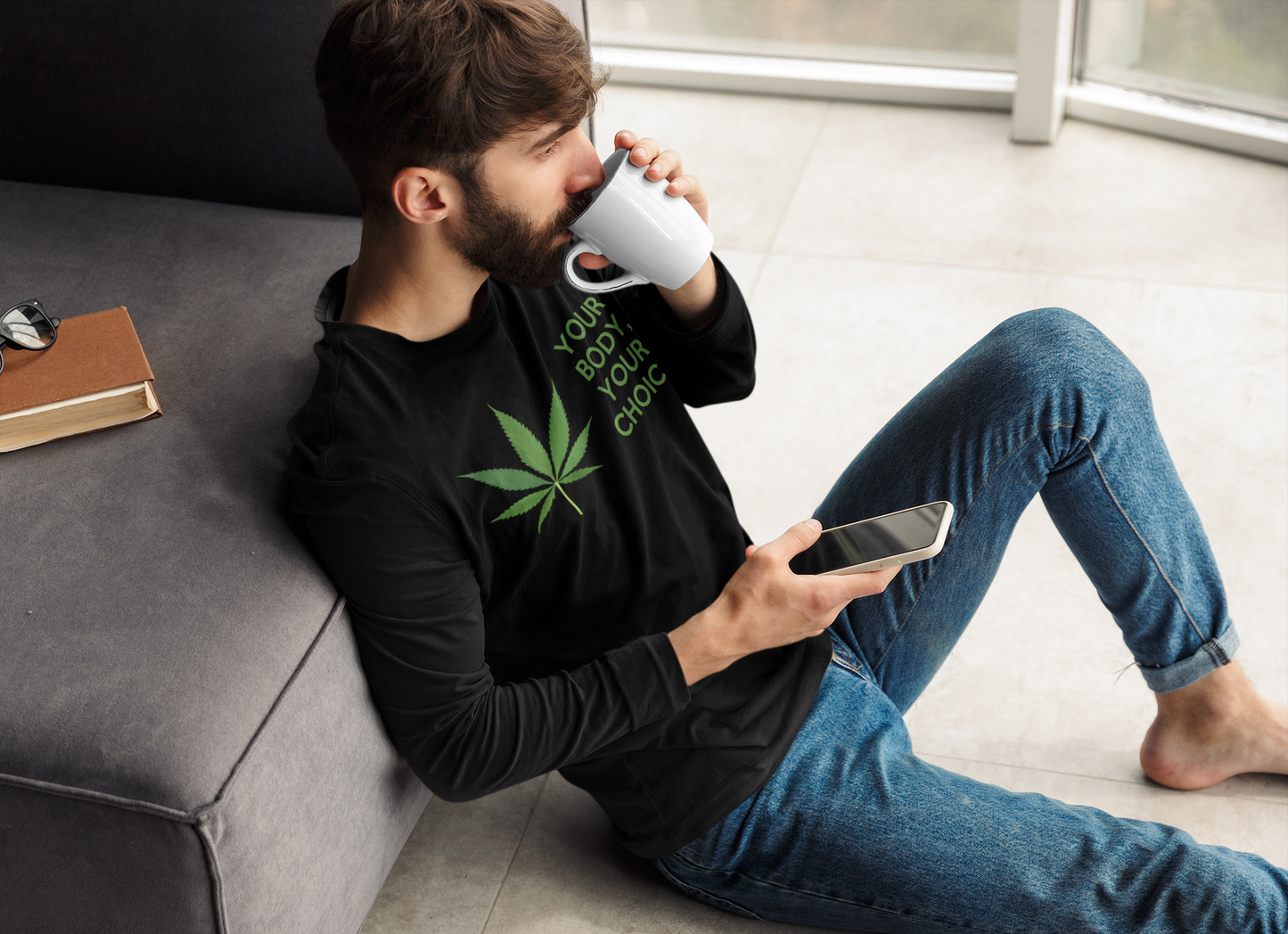 Men's "Your Body, Your Choice" Long-Sleeve T-Shirt | ConsciousMafia