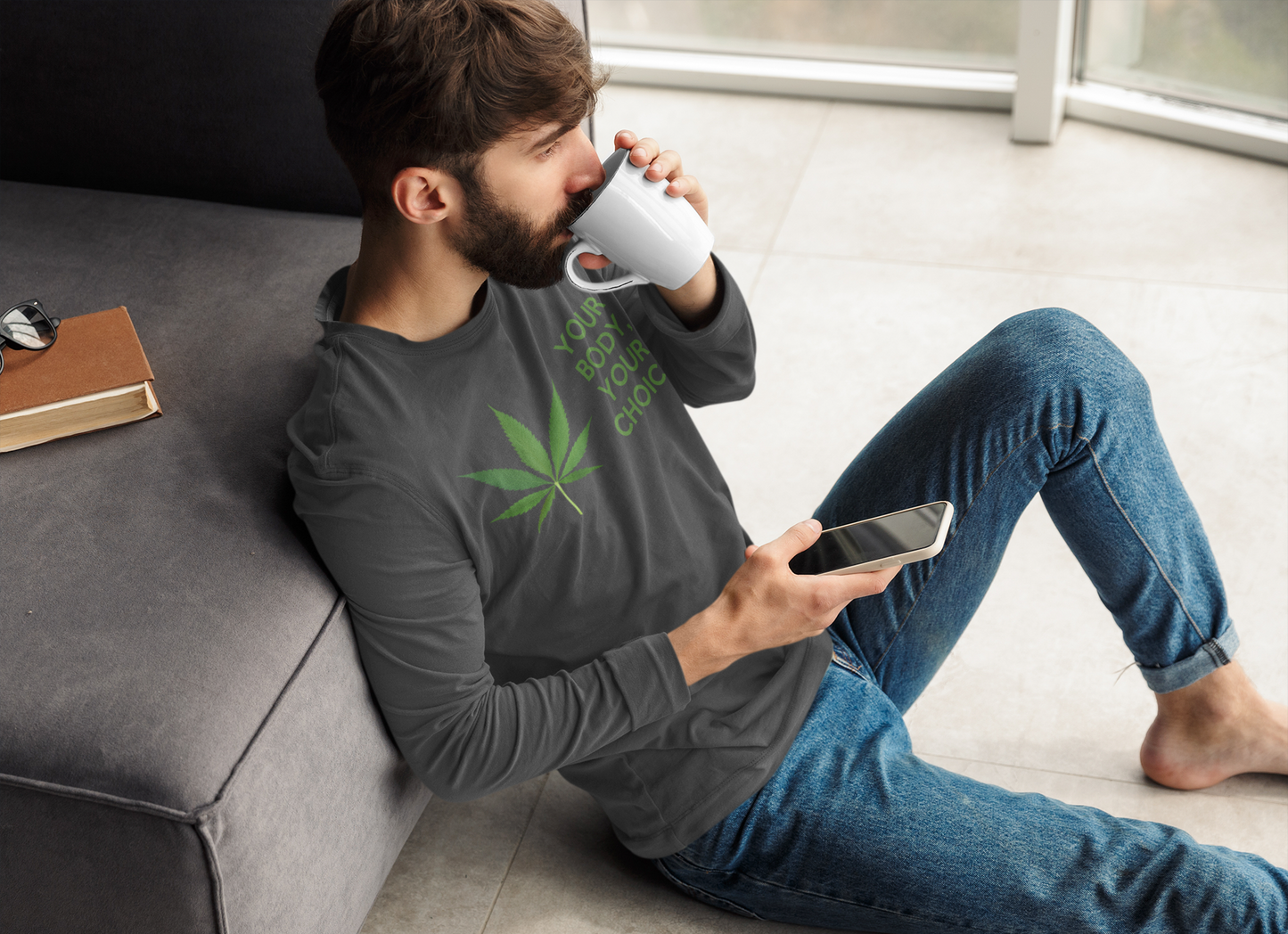 Men's "Your Body, Your Choice" Long-Sleeve T-Shirt | ConsciousMafia