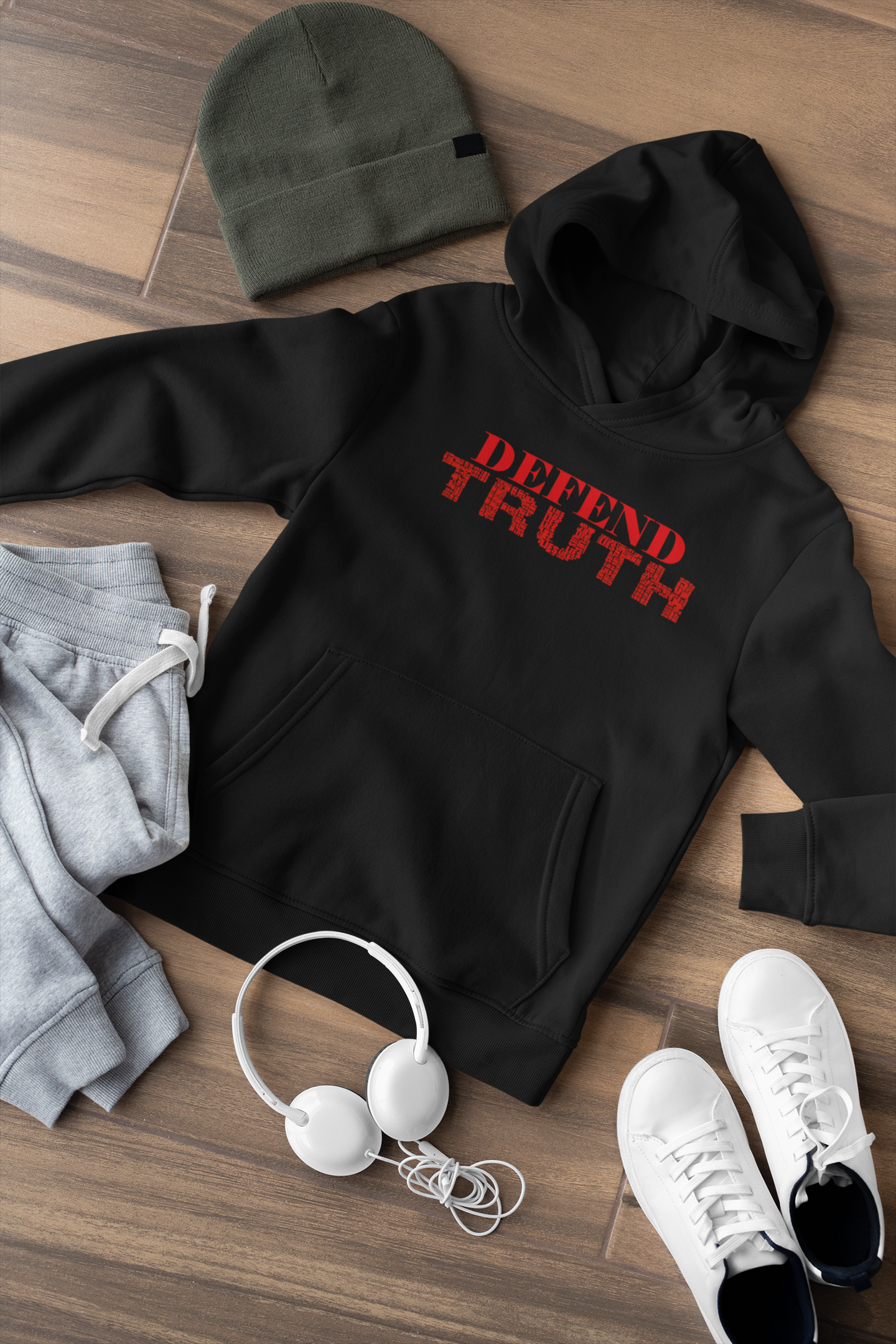 Men's Defend Truth Pullover Hoodie | ConsciousMafia