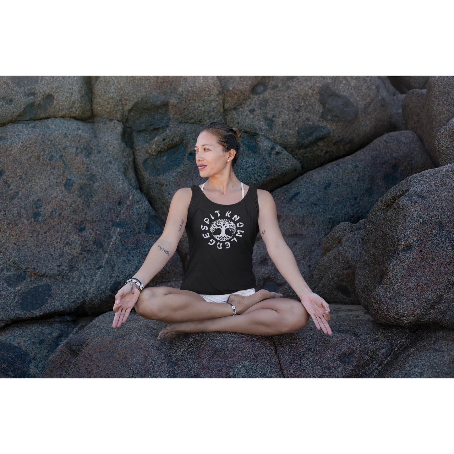 Ladies' Spit Knowledge Racerback Tank | ConsciousMafia