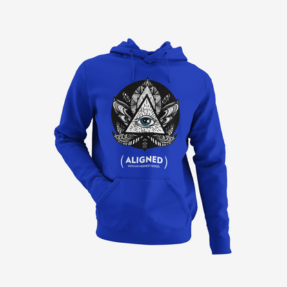 CONSCIOUS MAFIA "Aligned With My Highest Good" Pullover Hoodie (Deep Royal)