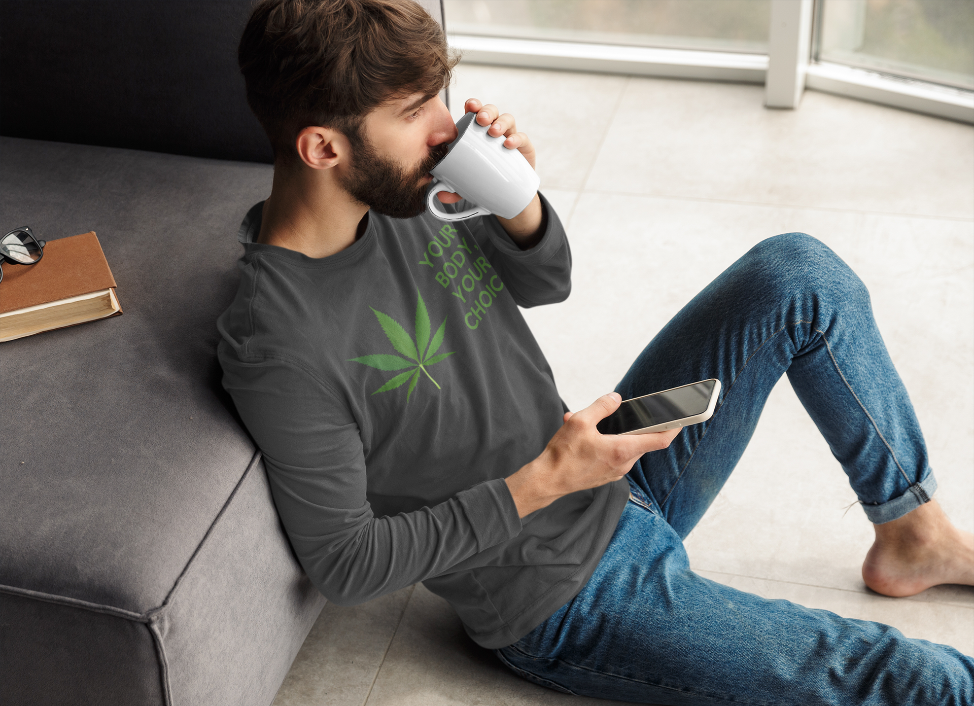 Men's "Your Body, Your Choice" Long-Sleeve T-Shirt | ConsciousMafia