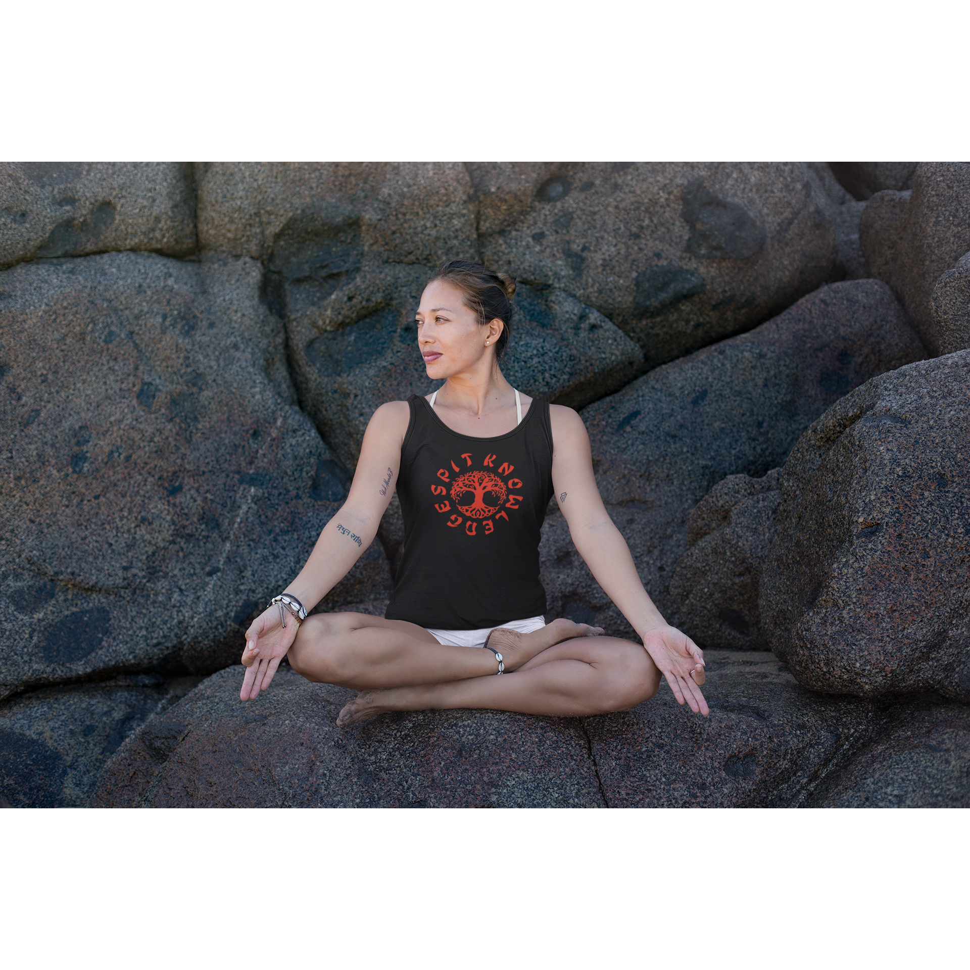 Ladies' Spit Knowledge Racerback Tank | ConsciousMafia